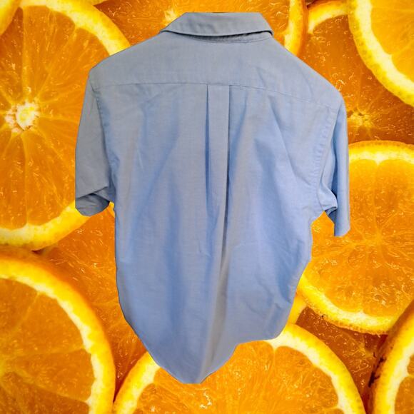 David Taylor Blue Short Sleeve Button Up Size 15 1/2 - Picture 4 of 4